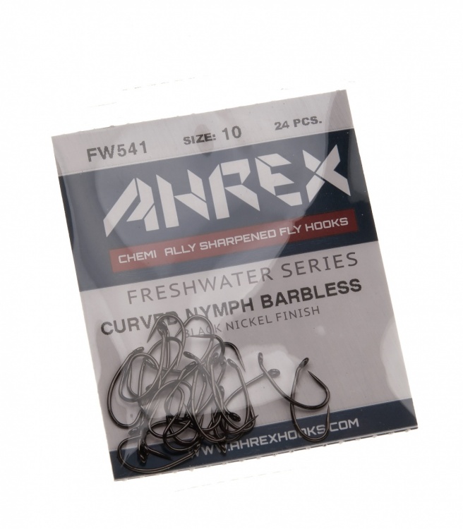 Ahrex Fw541 Curved Nymph Barbless #16 Trout Fly Tying Hooks